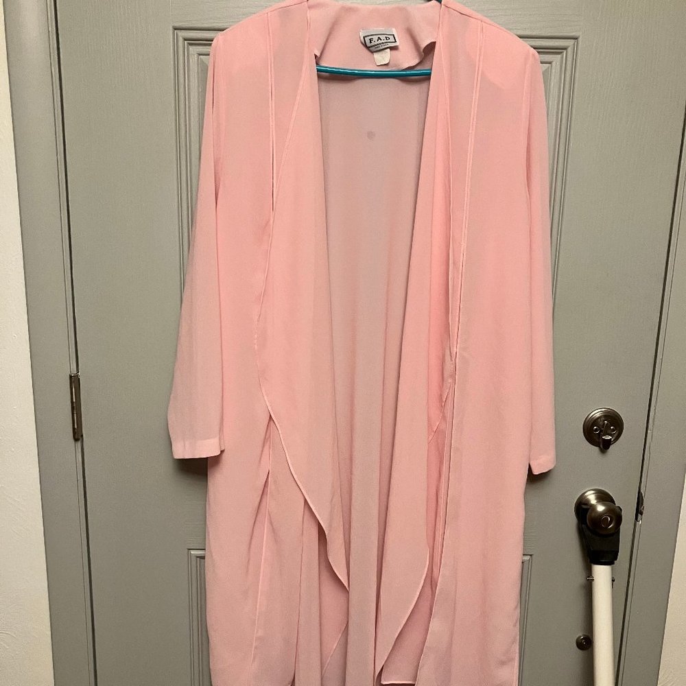 WOMEN'S SIZE 1X PINK CHIFFON/POLY BLEND 3 PIECE OUTFIT